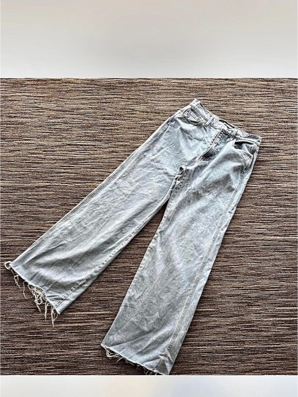 Veronica Beard Taylor High-Rise Wide-Leg Jean Blue Waist 28